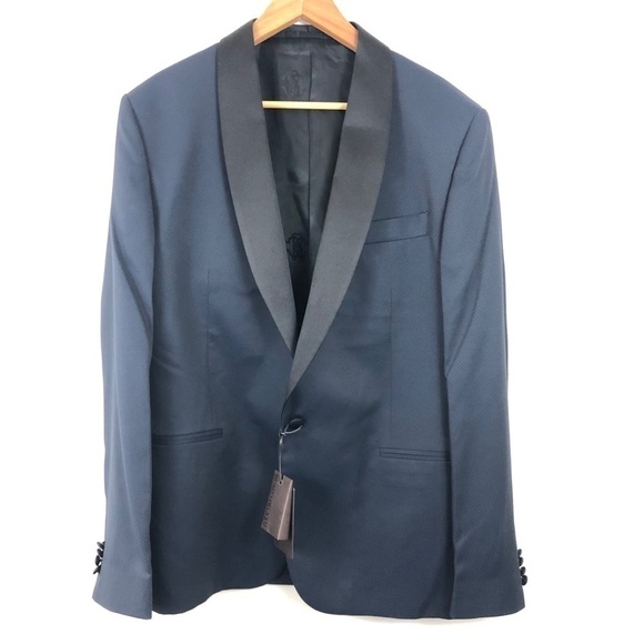 Roberto Cavalli Blue Slim Fit Suit Jacket 46 R - Picture 2 of 11